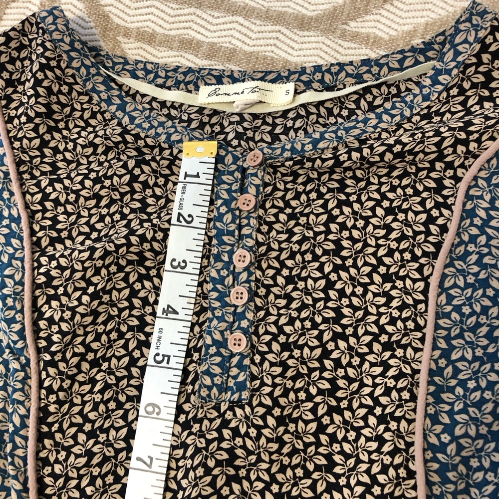 Comme Toi Mixed Floral Panel Mini Dress with Drawstring - Picture 10 of 14